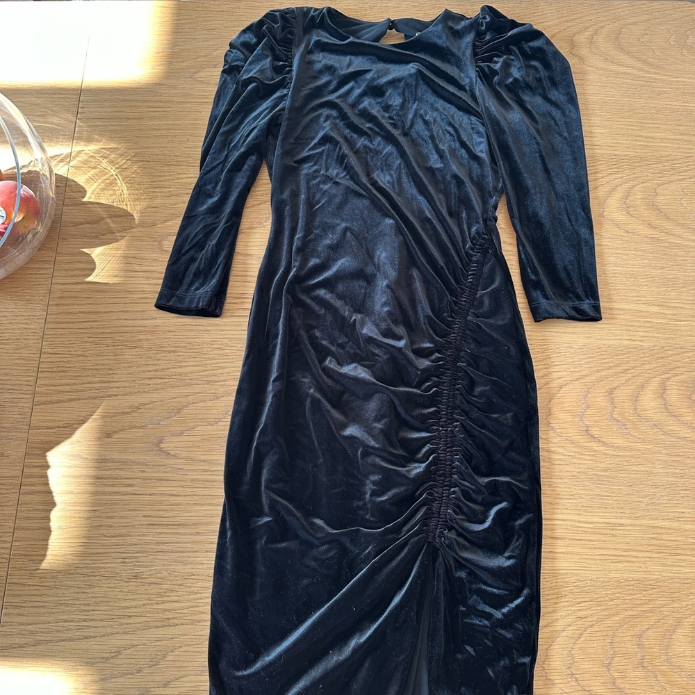 Bailey 44 Black Velvet Long Sleeve Dress